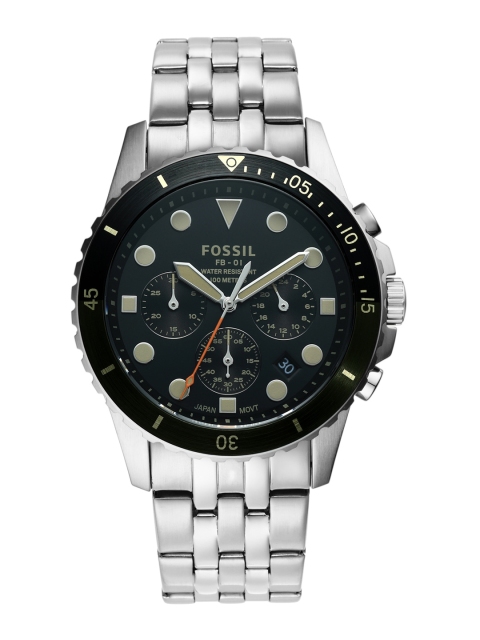 Fossil Men Black Embellished Dial & Silver Toned Stainless Steel Analogue Watch FS5864
Fossil Men Black Embellished Dial & Silver Toned Stainless Steel Analogue Watch FS5864