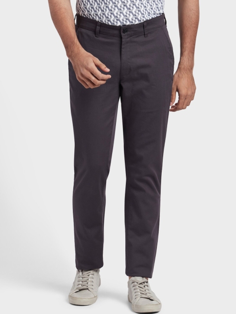 ColorPlus Men Grey Trousers