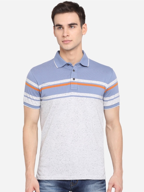 JADE BLUE Men White Blue Striped Polo Collar Pure Cotton Slim Fit Pure Cotton T-shirt
JADE BLUE Men White Blue Striped Polo Collar Pure Cotton Slim Fit Pure Cotton T-shirt