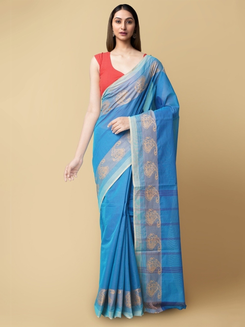 Unnati Silks Women Blue & Tan Pure Handloom Pavani Chettinad Cotton Sustainable Saree
Unnati Silks Women Blue & Tan Pure Handloom Pavani Chettinad Cotton Sustainable Saree