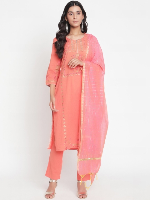 Ramas Women Orange Ethnic Motifs Printed Pure Cotton Kurta with Trousers & With Dupatta
Ramas Women Orange Ethnic Motifs Printed Pure Cotton Kurta with Trousers & With Dupatta