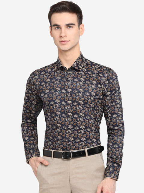 JB STUDIO Men Navy Blue Pure Cotton Slim Fit Ethnic Motifs Printed Casual Shirt
JB STUDIO Men Navy Blue Pure Cotton Slim Fit Ethnic Motifs Printed Casual Shirt