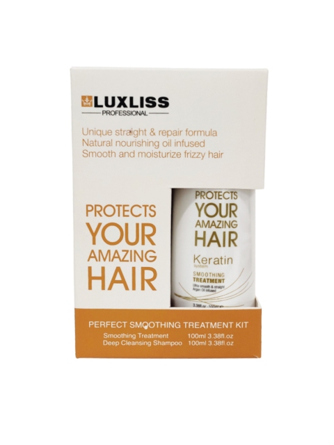 LUXLISS Unisex Keratin Treatemnet Pack of 100ml and Deep Cleansing Shampoo 100 ml, White
LUXLISS Unisex Keratin Treatemnet Pack of 100ml and Deep Cleansing Shampoo 100 ml, White