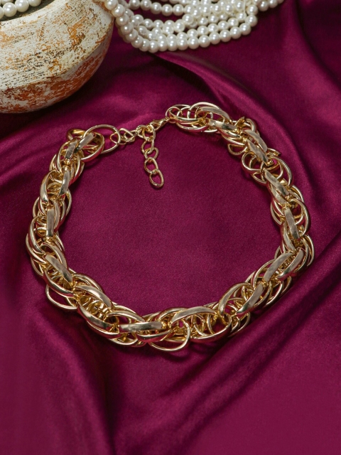 Bellofox Women Gold-Toned Alloy Gold-Plated Choker Necklace