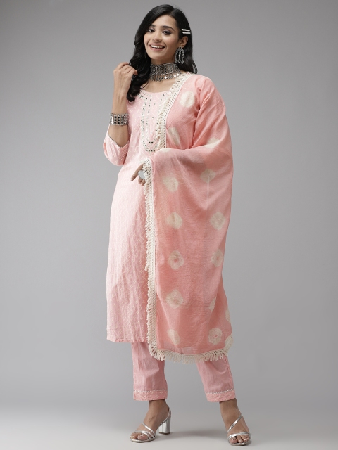 Anubhutee Women Pink Yoke Design Regular Gotta Patti Pure Cotton Kurta with Palazzos & With Dupatta
Anubhutee Women Pink Yoke Design Regular Gotta Patti Pure Cotton Kurta with Palazzos & With Dupatta