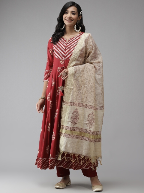 Anubhutee Women Red Ethnic Motifs Printed Regular Kurta with Palazzos & With Dupatta
Anubhutee Women Red Ethnic Motifs Printed Regular Kurta with Palazzos & With Dupatta