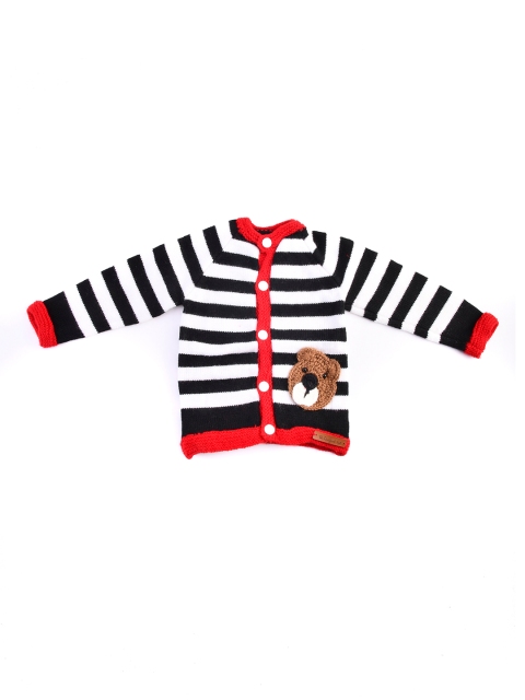 The Original Knit Kids Black & White Striped Handmade Cardigan With Embroidered Detail
The Original Knit Kids Black & White Striped Handmade Cardigan With Embroidered Detail