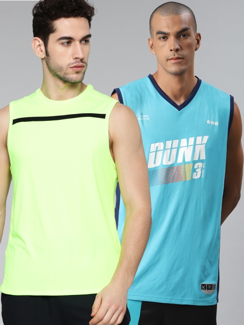 HRX by Hrithik Roshan Men Pack of 2 Rapid-Dry Basketball & Training T-shirts, Fluorescent green
HRX by Hrithik Roshan Men Pack of 2 Rapid-Dry Basketball & Training T-shirts, Fluorescent green
