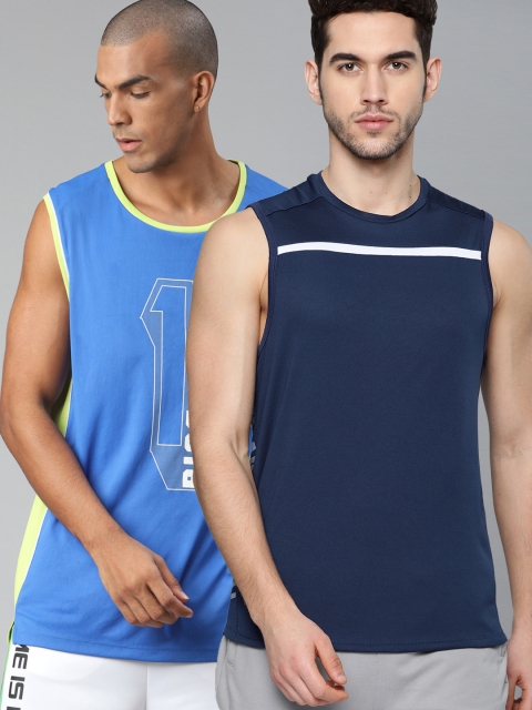 HRX By Hrithik Roshan Men Pack of 2 Rapid-Dry Basketball & Training T-shirts, Blue
HRX By Hrithik Roshan Men Pack of 2 Rapid-Dry Basketball & Training T-shirts, Blue