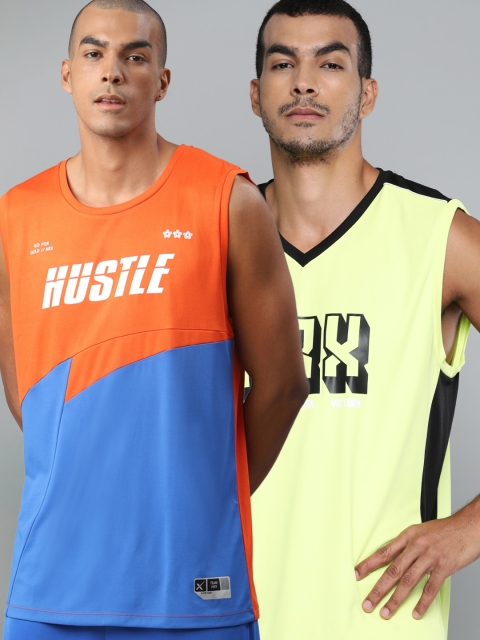 HRX By Hrithik Roshan Men Pack of 2 Anti-Static Rapid-Dry Basketball T-shirts, Orange
HRX By Hrithik Roshan Men Pack of 2 Anti-Static Rapid-Dry Basketball T-shirts, Orange