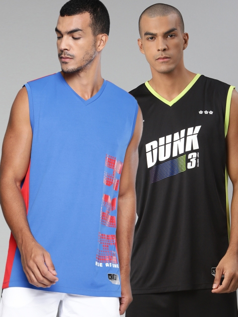 HRX By Hrithik Roshan Men Pack of 2 Printed Anti-Static Rapid-Dry Basketball T-shirts, Black
HRX By Hrithik Roshan Men Pack of 2 Printed Anti-Static Rapid-Dry Basketball T-shirts, Black