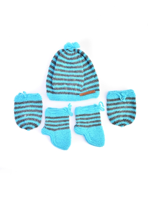 The Original Knit Infants Handmade Woollen Blend Beanie & Booties With Mittens, Turquoise blue
The Original Knit Infants Handmade Woollen Blend Beanie & Booties With Mittens, Turquoise blue