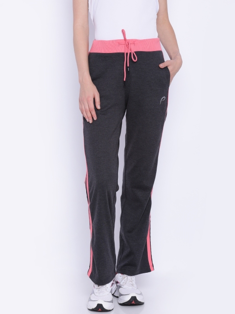 Proline Active Charcoal Grey & Pink Track Pants