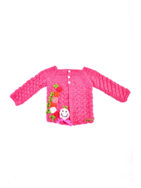 The Original Knit Girls Magenta & Green Floral Ribbed Sweater Vest with Embroidered Detail
The Original Knit Girls Magenta & Green Floral Ribbed Sweater Vest with Embroidered Detail