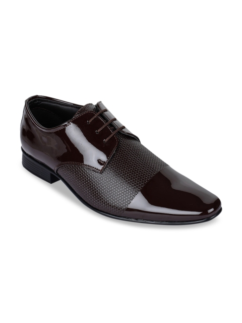 Liberty Men Brown Solid Formal Derbys