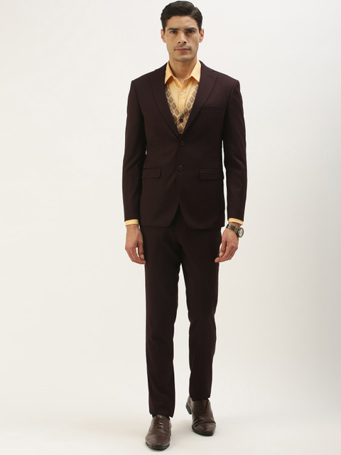 Peter England Men Brown Self-Design Neo-Slim Fit Single-Breasted Formal Suit
Peter England Men Brown Self-Design Neo-Slim Fit Single-Breasted Formal Suit