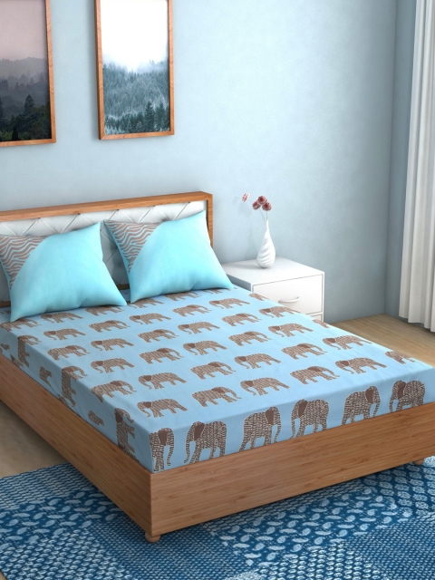 Niamh by Tag 7 Unisex Turquoise Blue & Brown 144 TC King Bedsheet with 2 Pillow Covers
Niamh by Tag 7 Unisex Turquoise Blue & Brown 144 TC King Bedsheet with 2 Pillow Covers