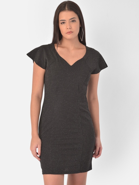 Latin Quarters Women Black Sheath Mini Dress