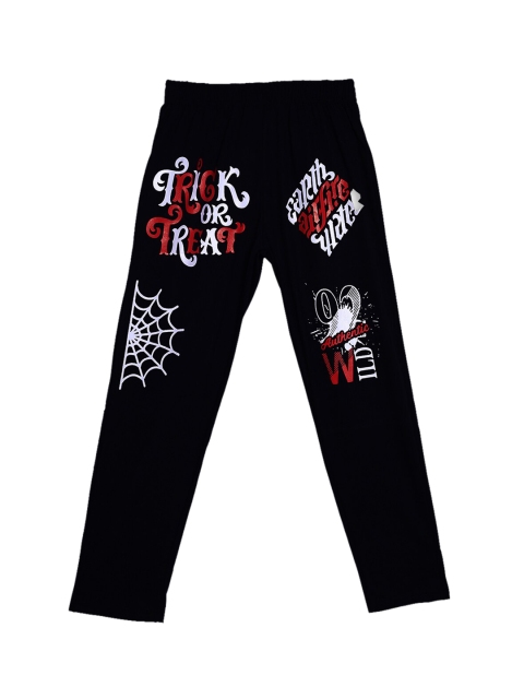 SWEET ANGEL Girls Black & White Trick Or Treat Printed Straight-Fit Cotton Track Pants
SWEET ANGEL Girls Black & White Trick Or Treat Printed Straight-Fit Cotton Track Pants