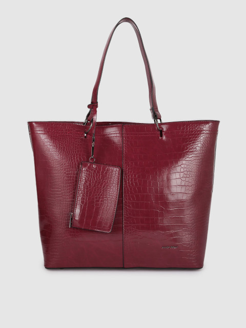Allen Solly Women Burgundy Textured Structured Shoulder Bag With Pouch 
Allen Solly Women Burgundy Textured Structured Shoulder Bag With Pouch