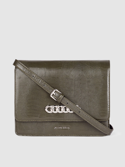 Allen Solly Olive Green Animal Textured Structured Sling Bag
Allen Solly Olive Green Animal Textured Structured Sling Bag