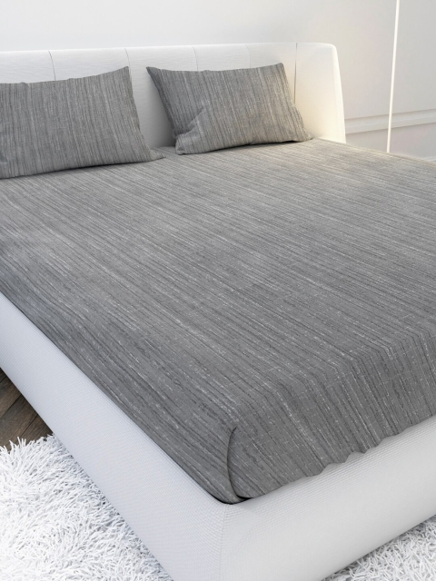 MAYFAIR HOMES LONDON Grey Striped 210 TC Pure Cotton King Bedsheet with 2 Pillow Covers
MAYFAIR HOMES LONDON Grey Striped 210 TC Pure Cotton King Bedsheet with 2 Pillow Covers
