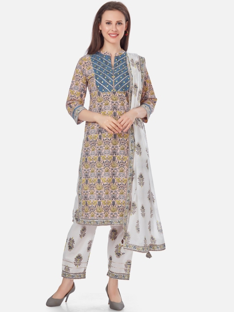 Kiana Women Pink Floral Printed Regular Pure Cotton Kurta with Trousers & With Dupatta
Kiana Women Pink Floral Printed Regular Pure Cotton Kurta with Trousers & With Dupatta