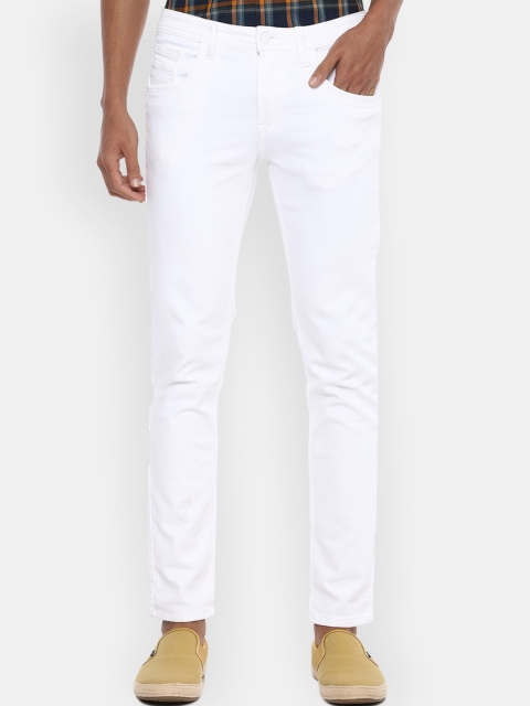 VAN HEUSEN DENIM LABS Men White Slim Fit Jeans