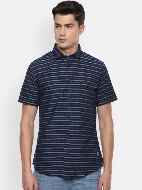VAN HEUSEN DENIM LABS Men Navy Blue Slim Fit Horizontal Stripes Opaque Striped Casual Shirt
VAN HEUSEN DENIM LABS Men Navy Blue Slim Fit Horizontal Stripes Opaque Striped Casual Shirt