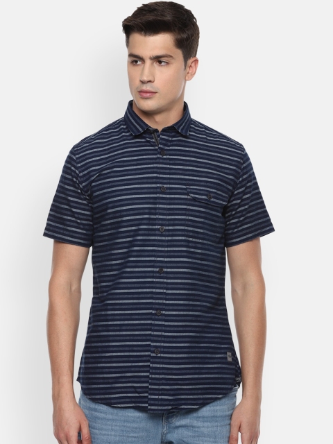 VAN HEUSEN DENIM LABS Men Navy Blue Slim Fit Horizontal Stripes Opaque Striped Casual Shirt
VAN HEUSEN DENIM LABS Men Navy Blue Slim Fit Horizontal Stripes Opaque Striped Casual Shirt