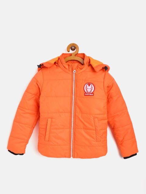 Disney Boys Orange Solid Iron Man Applique Detail Padded Jacket with Detachable Hood
Disney Boys Orange Solid Iron Man Applique Detail Padded Jacket with Detachable Hood