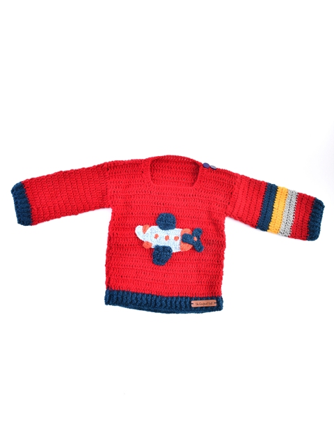 The Original Knit Unisex Kids Red & Navy Blue Handmade Sweater Vest with Applique Detail
The Original Knit Unisex Kids Red & Navy Blue Handmade Sweater Vest with Applique Detail