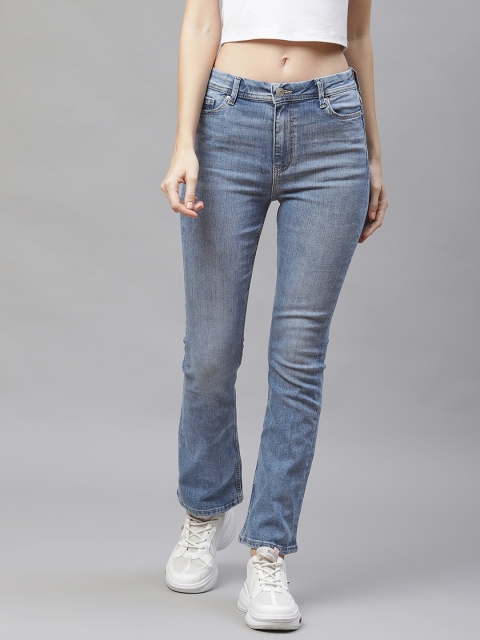 Marks & Spencer Women Blue Flared High-Rise Mildly Distressed Light Fade Stretchable Jeans
Marks & Spencer Women Blue Flared High-Rise Mildly Distressed Light Fade Stretchable Jeans