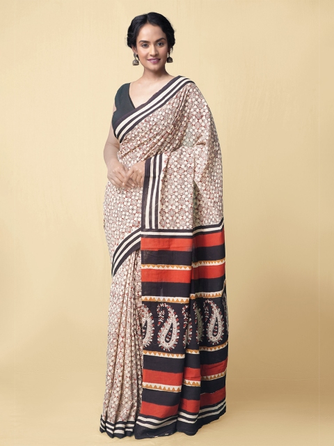 Unnati Silks Women Cream-Coloured & Red Pure Preet Bagru Mulmul Cotton Sustainable Saree
Unnati Silks Women Cream-Coloured & Red Pure Preet Bagru Mulmul Cotton Sustainable Saree