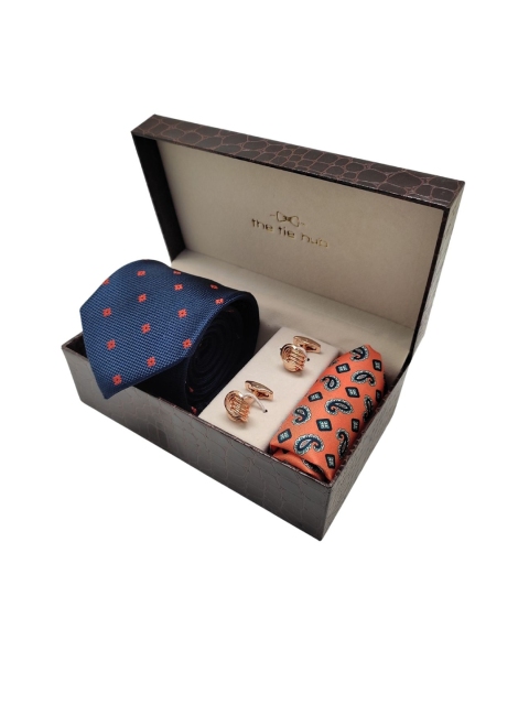 The Tie Hub Men Accessory Gift Set, Blue
