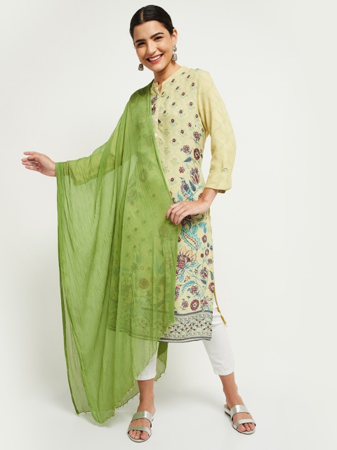 max Green Viscose Rayon Dupatta