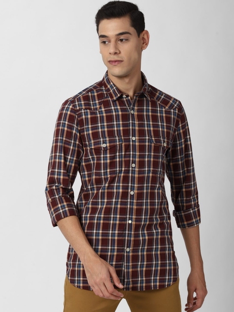 Peter England Casuals Men Brown & Navy Blue Slim Fit Tartan Checks Cotton Casual Shirt
Peter England Casuals Men Brown & Navy Blue Slim Fit Tartan Checks Cotton Casual Shirt