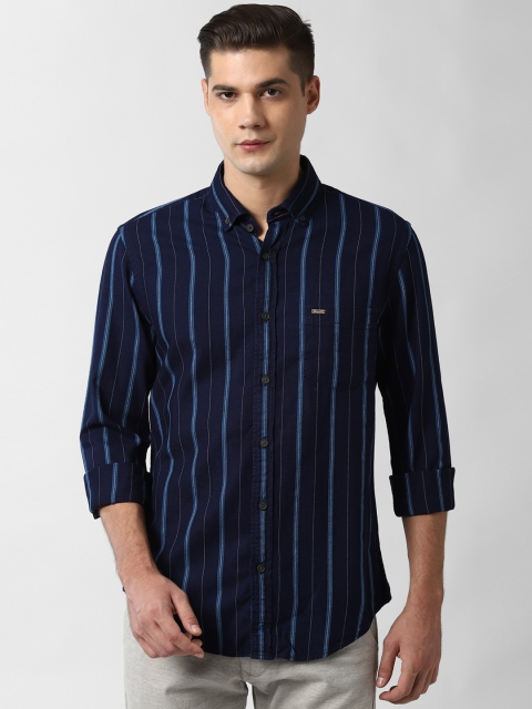 Peter England Casuals Men Navy Blue Slim Fit Opaque Striped Cotton Casual Shirt
Peter England Casuals Men Navy Blue Slim Fit Opaque Striped Cotton Casual Shirt