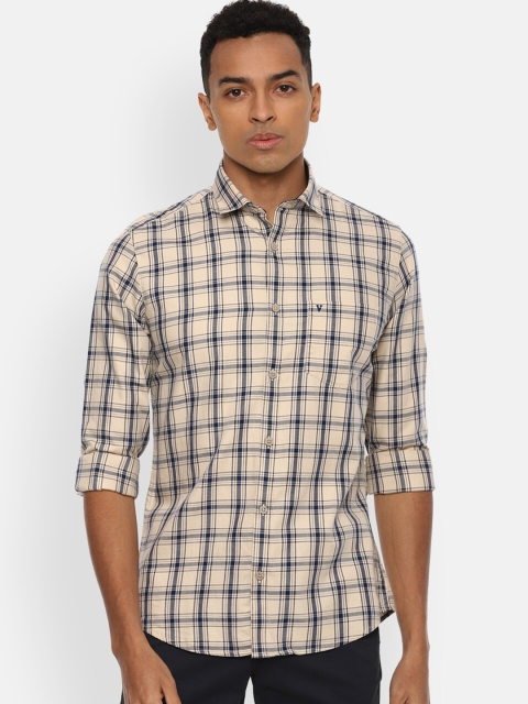 Van Heusen Sport Men Beige & Navy Blue Slim Fit Opaque Checked Pure Cotton Casual Shirt
Van Heusen Sport Men Beige & Navy Blue Slim Fit Opaque Checked Pure Cotton Casual Shirt
