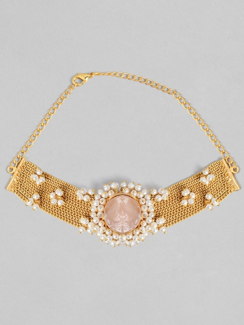 Rubans Women White Artificial Stone Studded Handcrafted Gold-Plated Wraparound Bracelet
Rubans Women White Artificial Stone Studded Handcrafted Gold-Plated Wraparound Bracelet