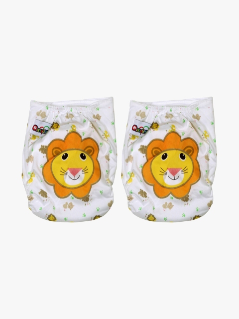 POKORY Unisex Kids Pack of 2 White & Yellow Printed Pure Cotton Reusable Baby Diapers Pants
POKORY Unisex Kids Pack of 2 White & Yellow Printed Pure Cotton Reusable Baby Diapers Pants