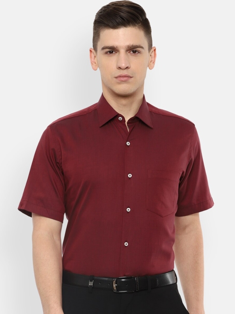 Van Heusen Men Maroon Opaque Formal Shirt