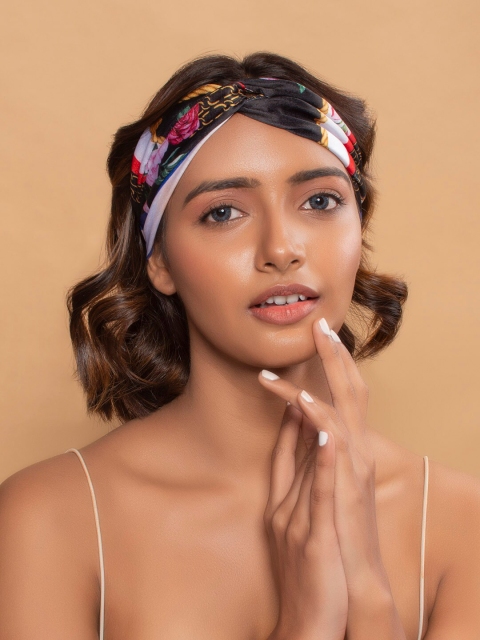 ToniQ Women Multicoloured Turban Hairband, Multi