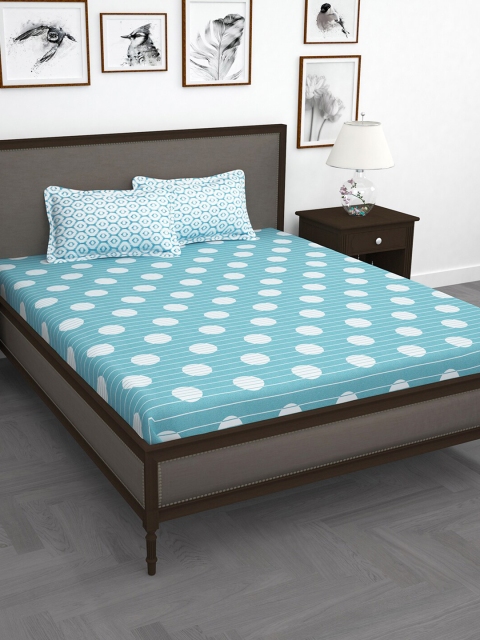 Story@home Turquoise Blue & White Geometric 210 TC King Bedsheet with 2 Pillow Covers
Story@home Turquoise Blue & White Geometric 210 TC King Bedsheet with 2 Pillow Covers