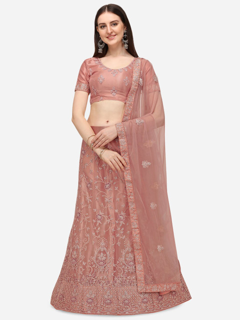 V SALES Peach-Coloured & Silver-Toned Embroidered Sequinned Semi-Stitched Lehenga & Unstitched Blouse With
V SALES Peach-Coloured & Silver-Toned Embroidered Sequinned Semi-Stitched Lehenga & Unstitched Blouse With