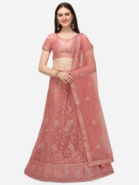V SALES Peach-Coloured & Silver-Toned Embroidered Sequinned Semi-Stitched Lehenga & Unstitched Blouse With
V SALES Peach-Coloured & Silver-Toned Embroidered Sequinned Semi-Stitched Lehenga & Unstitched Blouse With