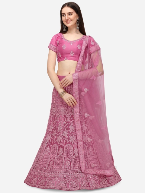 V SALES Pink & Silver-Toned Embroidered Sequinned Semi-Stitched Lehenga & Unstitched Blouse With Dupatta
V SALES Pink & Silver-Toned Embroidered Sequinned Semi-Stitched Lehenga & Unstitched Blouse With Dupatta
