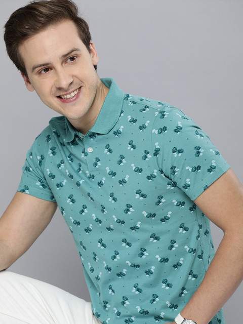 Mast & Harbour Men Teal Green Floral Printed Polo Collar Pure Cotton T-shirt
Mast & Harbour Men Teal Green Floral Printed Polo Collar Pure Cotton T-shirt