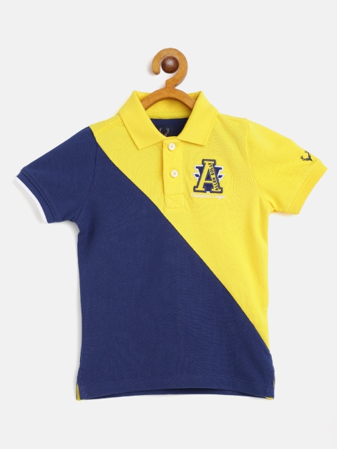 Allen Solly Junior Boys Yellow & Navy Blue Colourblocked Polo Collar Cotton T-shirt
Allen Solly Junior Boys Yellow & Navy Blue Colourblocked Polo Collar Cotton T-shirt