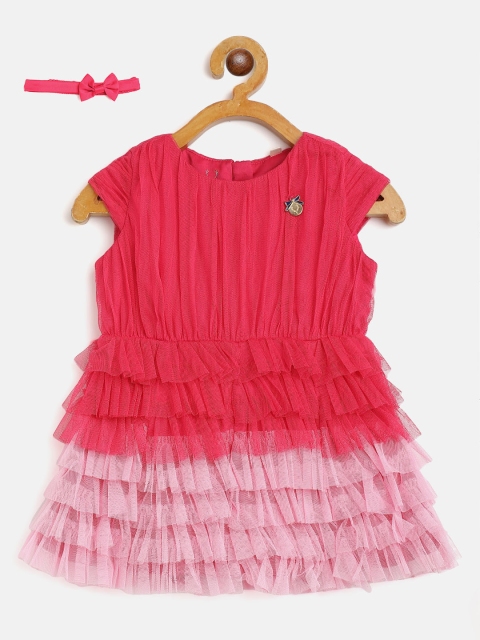 Allen Solly Junior Infant Girls Pink Colourblocked Ruffled Fit & Flare Dress with Hairband
Allen Solly Junior Infant Girls Pink Colourblocked Ruffled Fit & Flare Dress with Hairband
